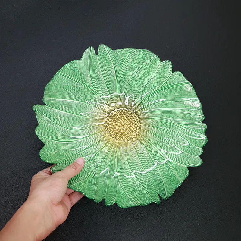Green Petal Plate
