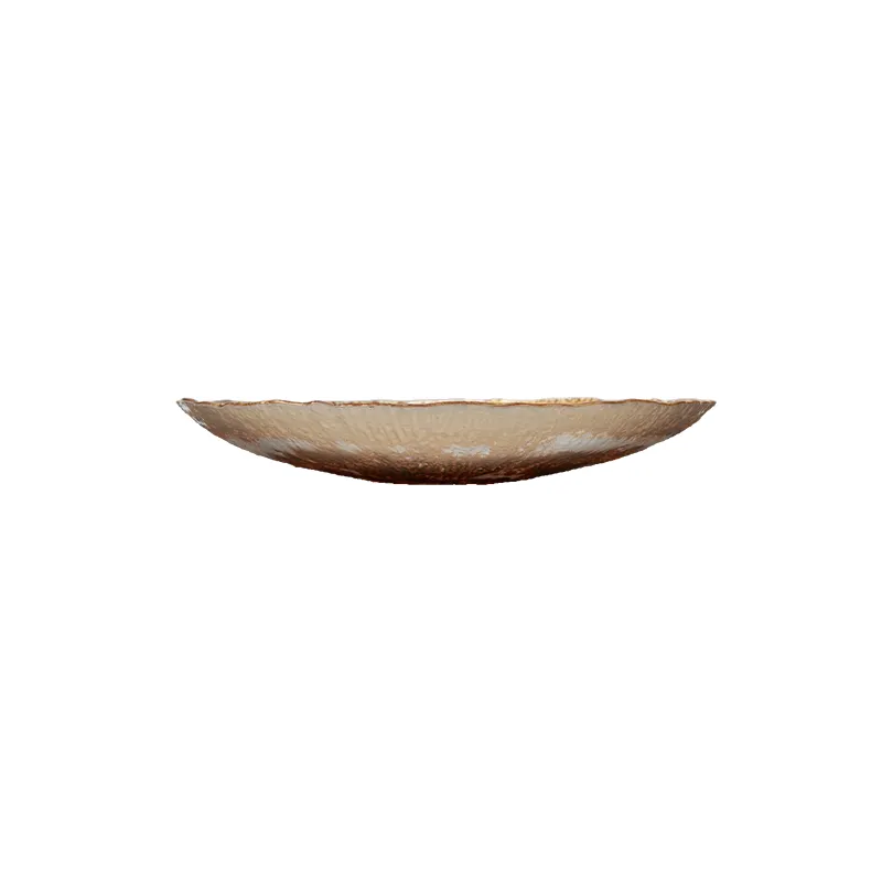 High-end Gold White Glass Plate