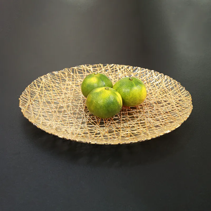 Luxury Gold Striped Plate