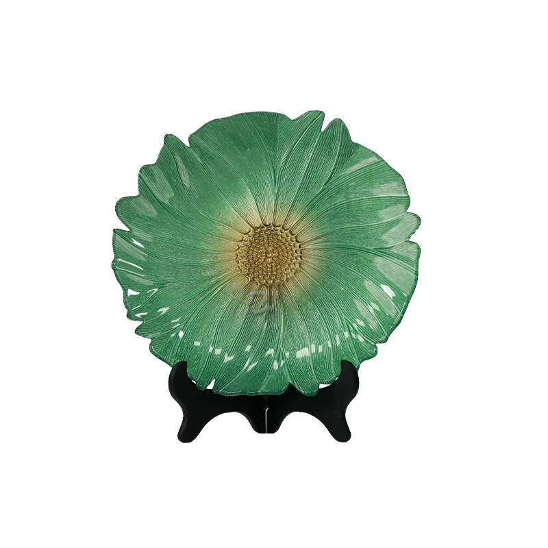 Green Petal Plate