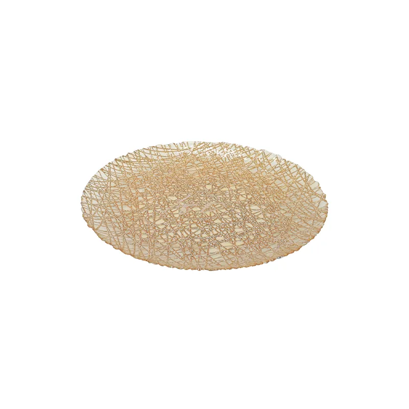 Luxury Gold Striped Plate