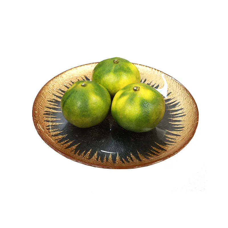 Gold Rim Glass Clear Plate