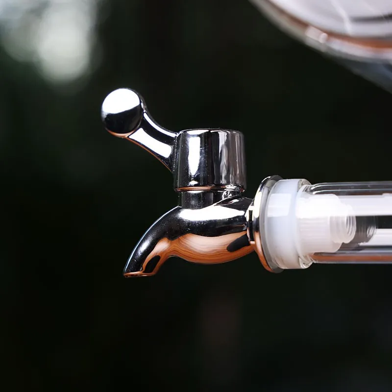 Decorative Unique Glass Decanter with Faucet