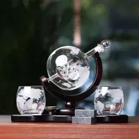 Decorative Unique Globe Glass Decanter
