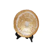 High-end Gold White Glass Plate