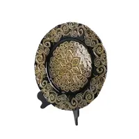 Round Embossed Glass Plate