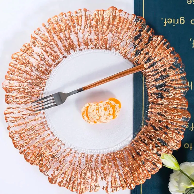  Hand-Painted Gold Black Plate